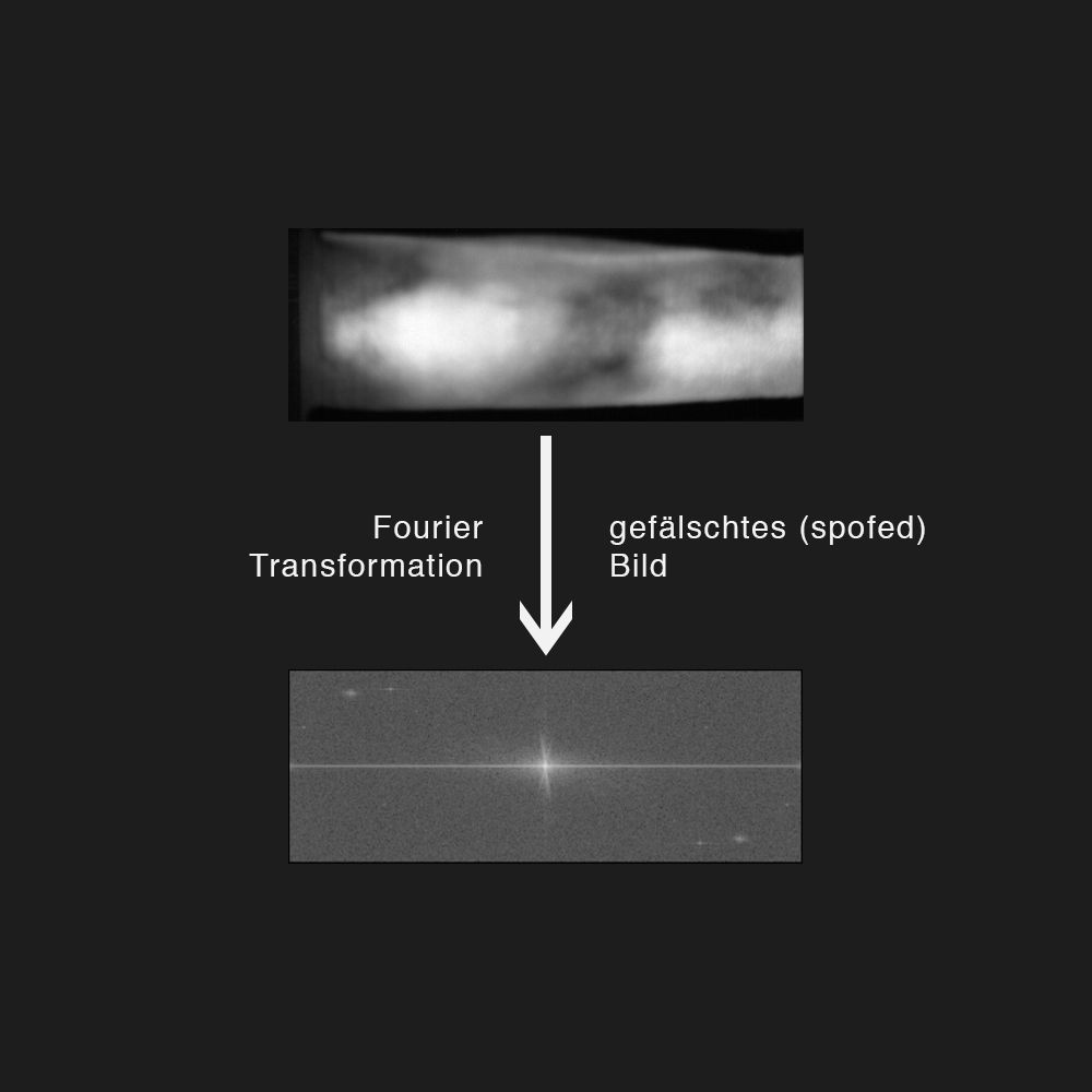 Fourier-Transformation eines gefälschten Scans